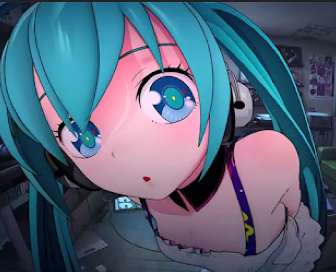Foto da miku no escuro